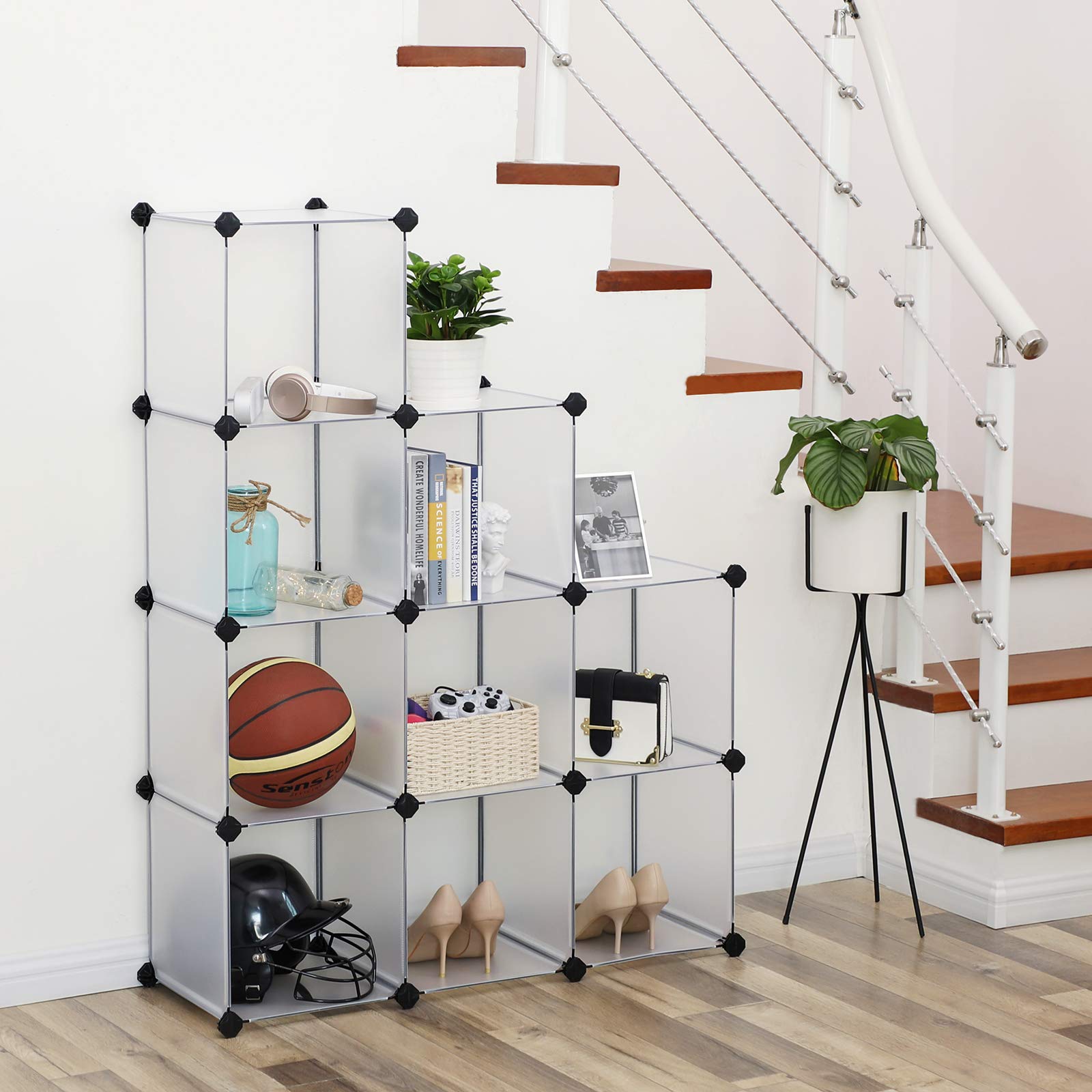 Songmics LPC115S armadio 9 cubi bianco