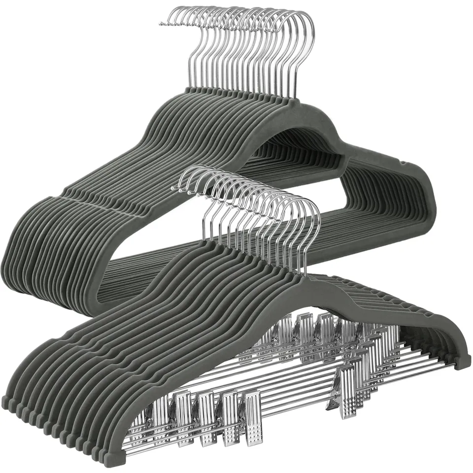 Songmics set grucce velluto grigio con pinze 32 pezzi