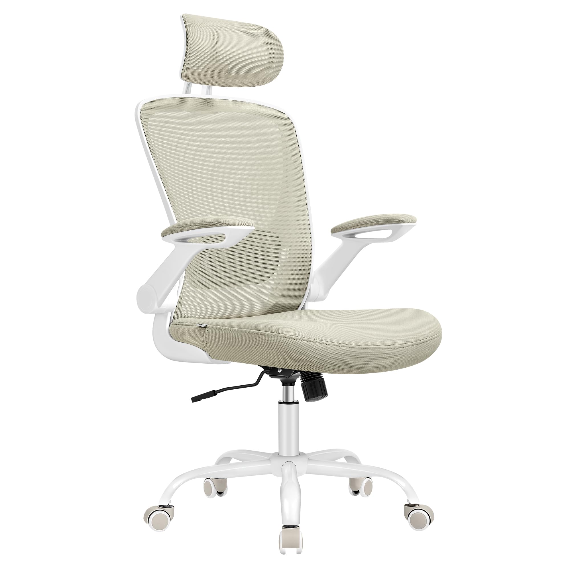 Songmics OBN047B01 sedia ufficio nera poggiatesta 53 cm