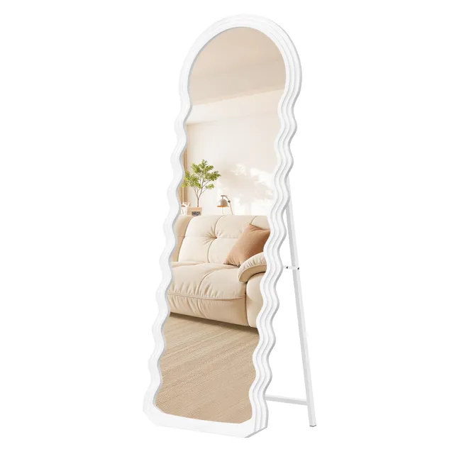 Songmics LFM027W01 specchio terra ondulato 160x50 bianco