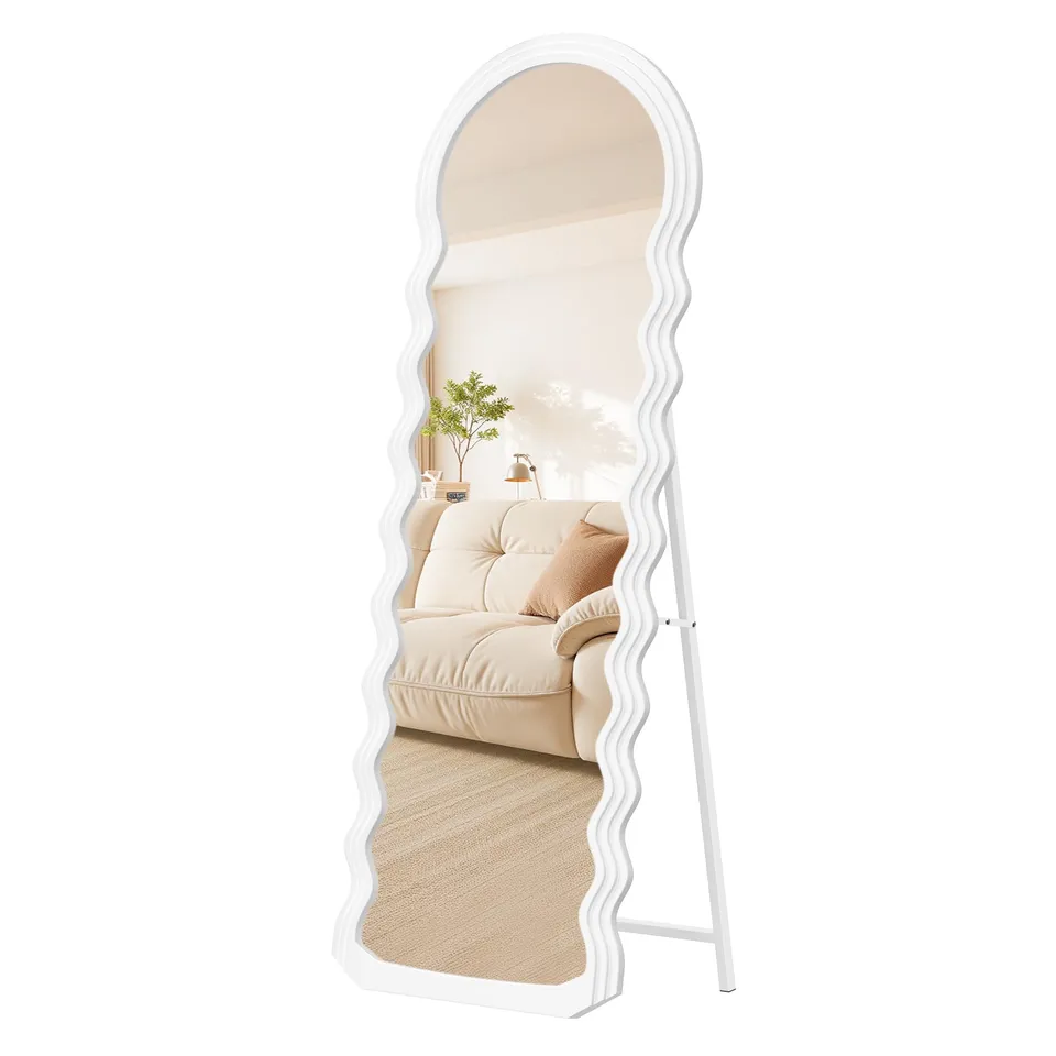 Songmics LFM027W01 specchio terra ondulato 160x50 bianco