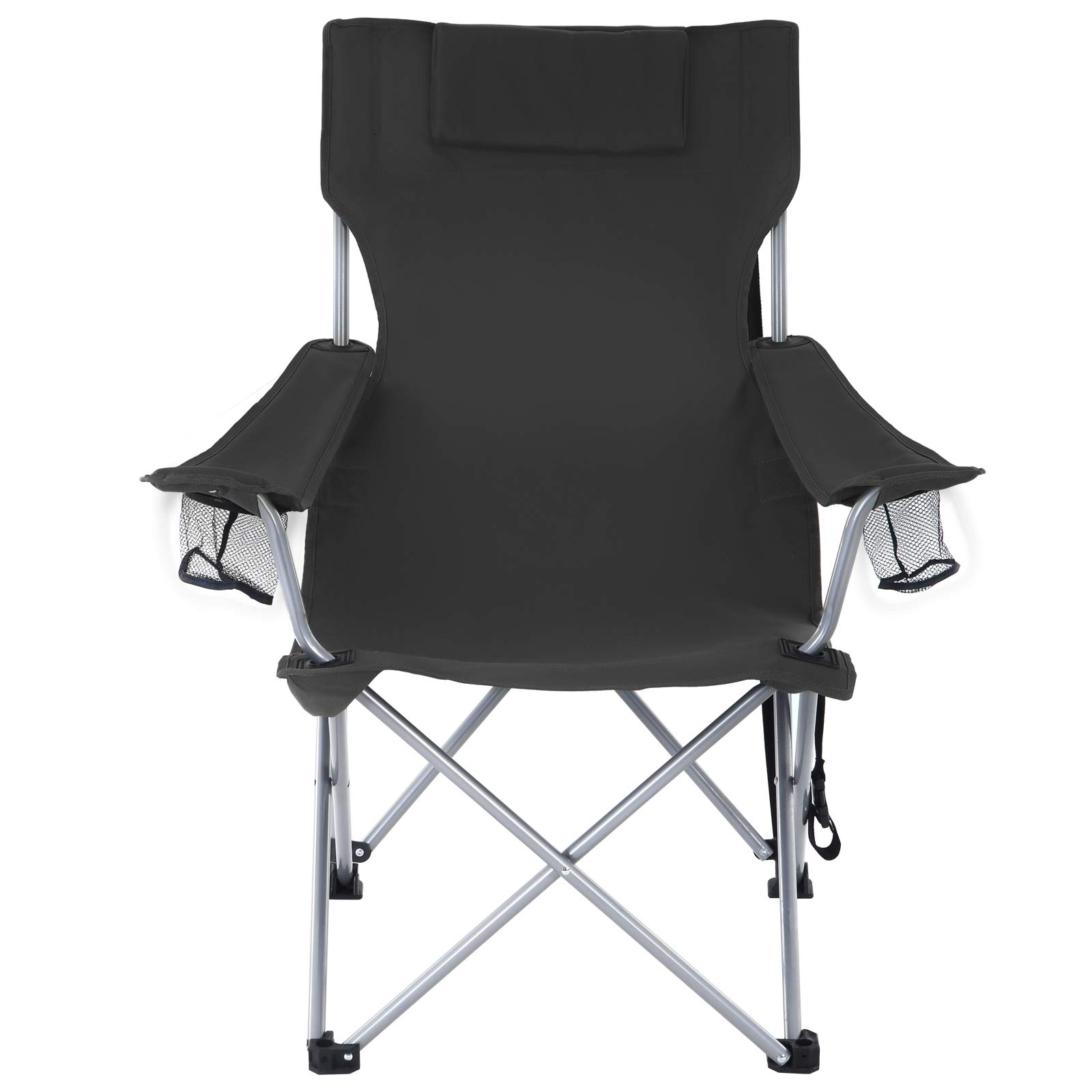 Songmics GCB09BK sedia da campeggio pieghevole nera 150 kg