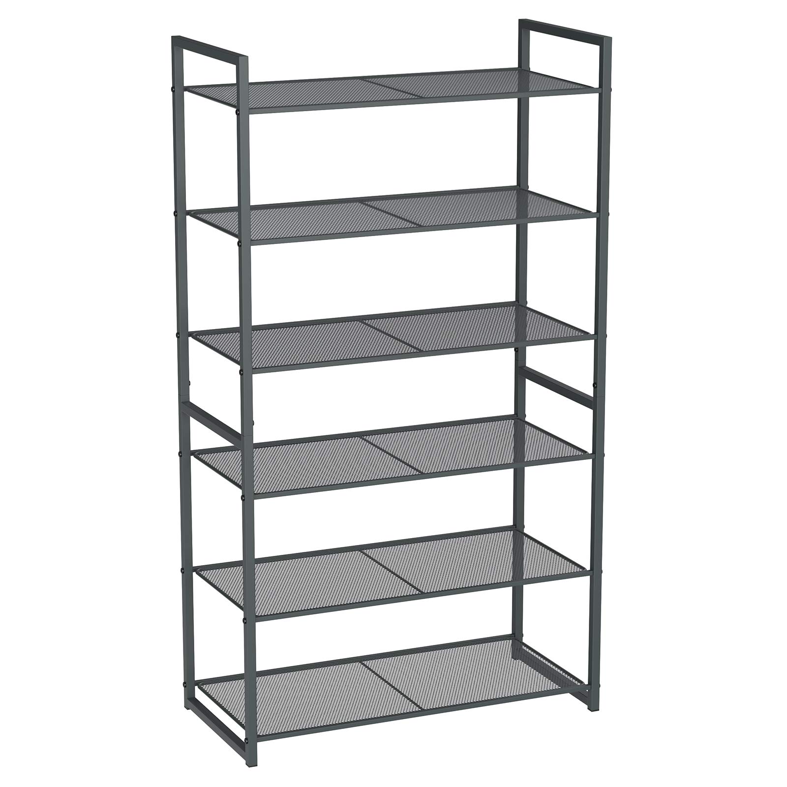 Songmics LMR86GC Scarpiera 6 Livelli Grigio Antracite 63x30x112 cm