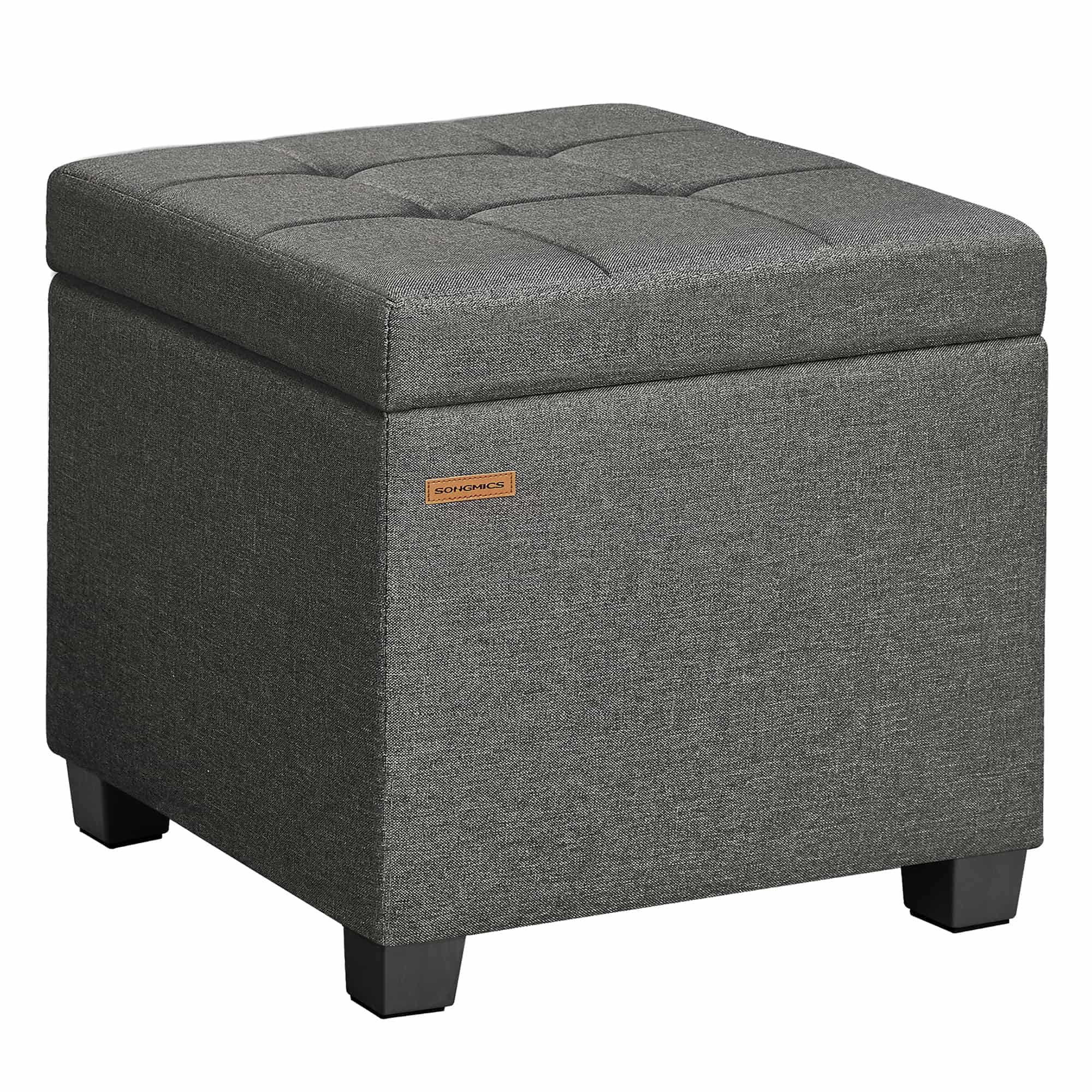 Songmics ULOM509GN01 pouf contenitore cubo grigio