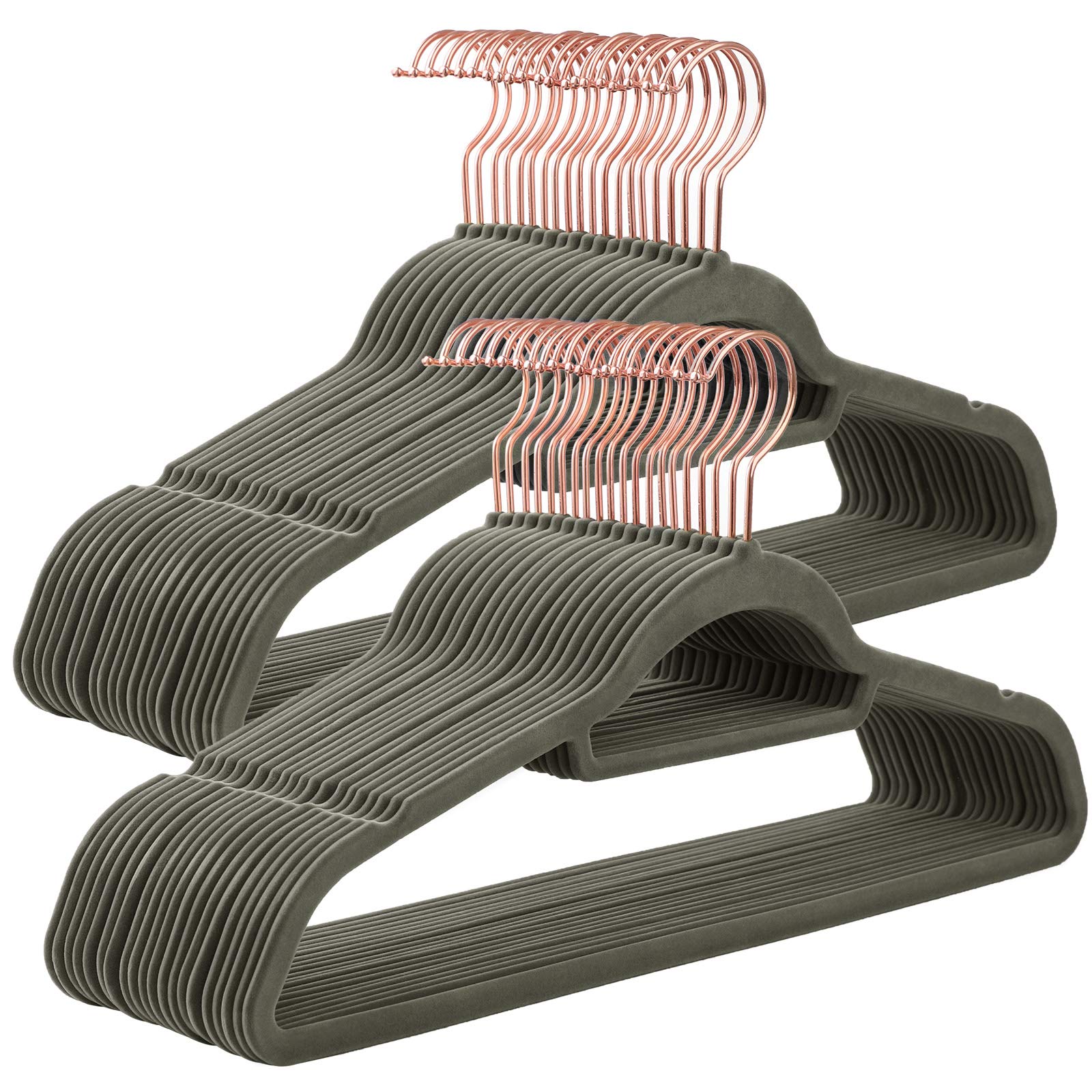 Songmics CRF21G50 set 50 grucce velluto grigio oro rosa 45 cm