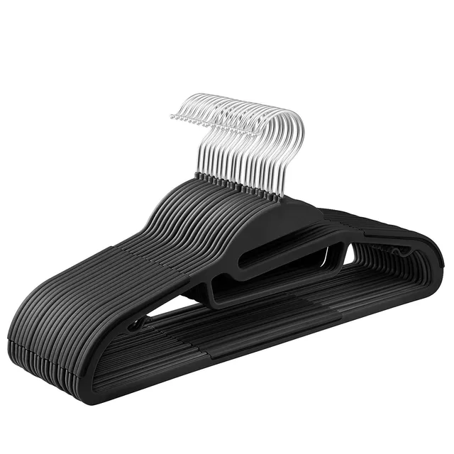 Songmics CRP41BK grucce plastica nero 20 pezzi salvaspazio