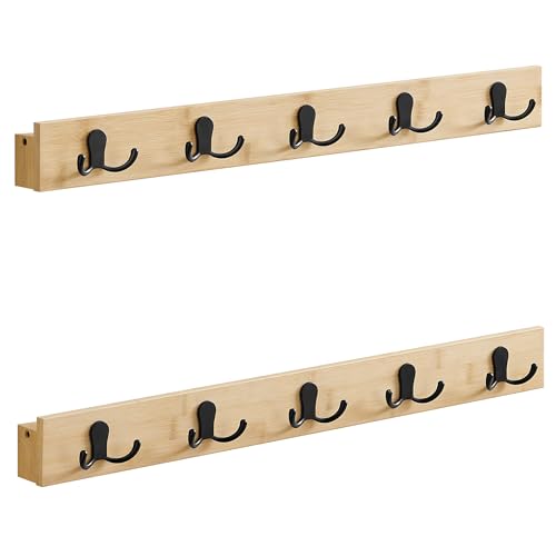 Songmics LCR052N01 Appendiabiti Parete Set 2 Pezzi Beige 25 kg