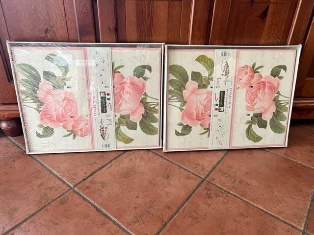 Lavatelli Rose scatole armadio cartone 49x40x24 set 2 pezzi