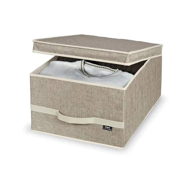Domopak Living 915100 Scatola Armadio L Beige Effetto Lino