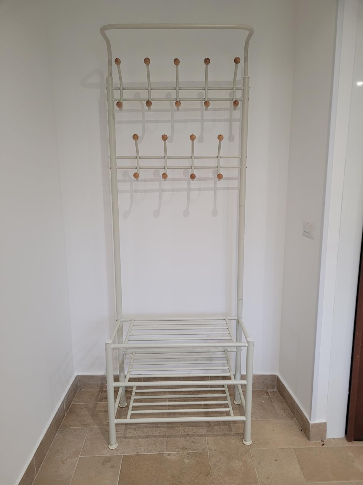 Songmics HSR04B stand appendiabiti nero 187 cm scarpiera