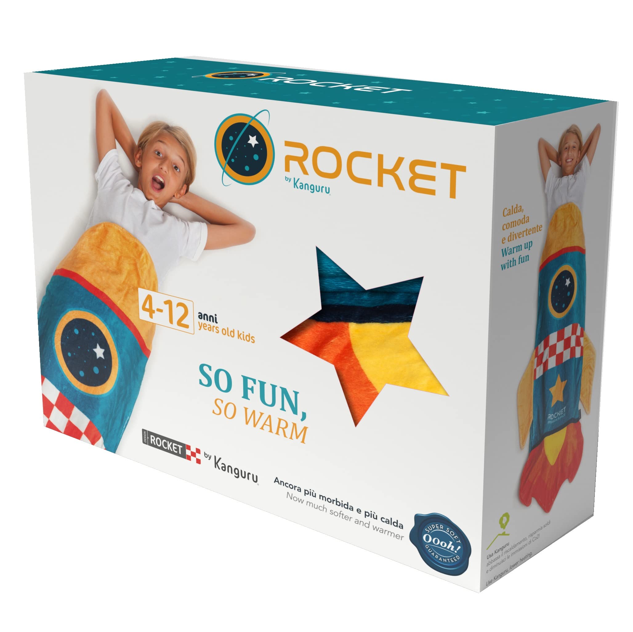 Kanguru Rocket coperta a coda bambini 142 cm multicolore
