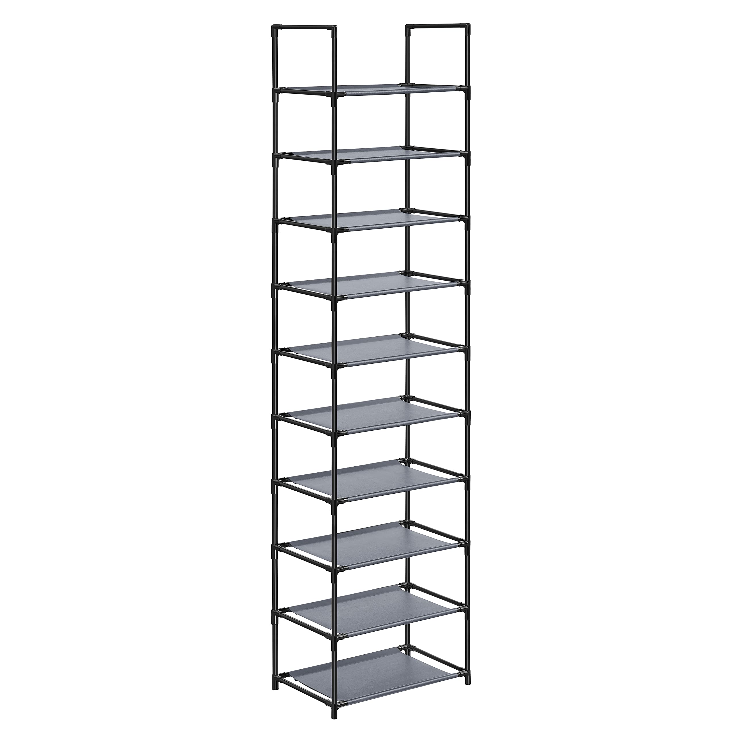 Songmics LSH010G01 scarpiera 10 ripiani grigia 28x45x173