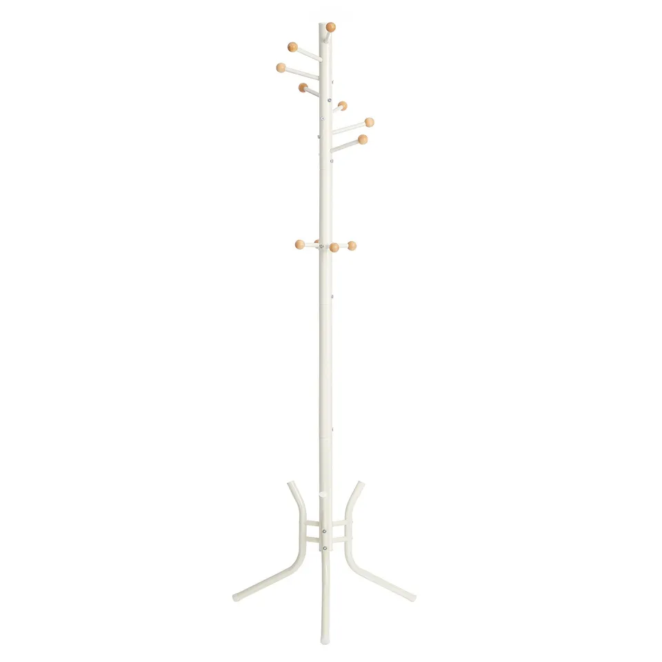 Songmics RCR028W01 appendiabiti da terra bianco 11 ganci acciaio