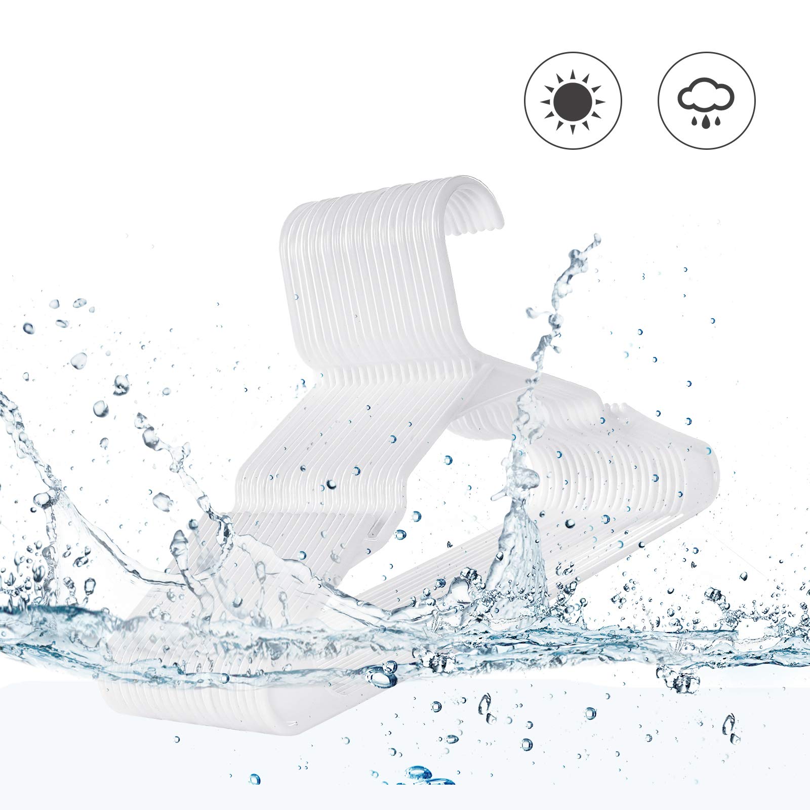 Songmics 777CRP03W-50 Grucce plastica 50 pezzi bianche 41,5