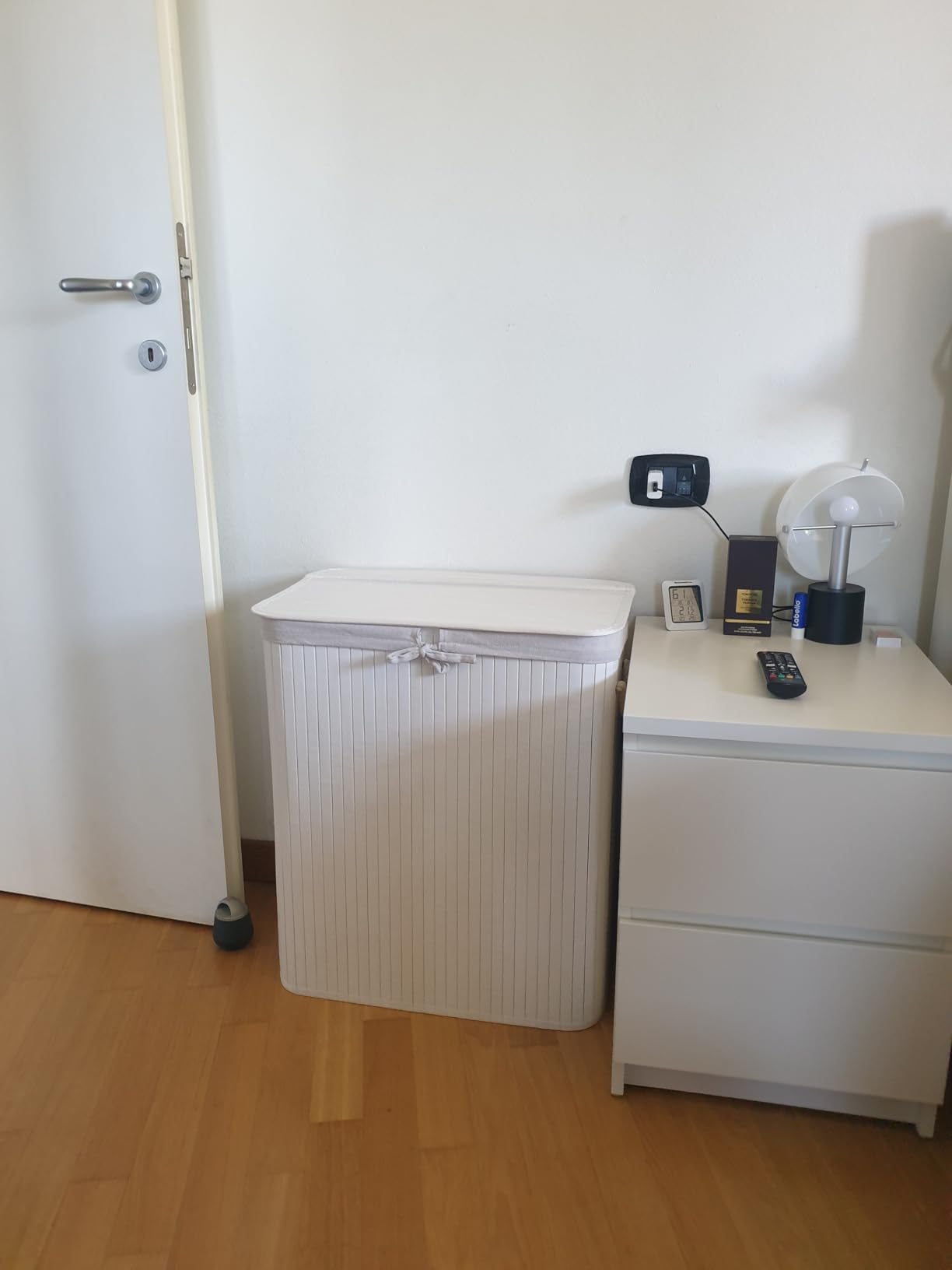 Songmics LCB64WT cesto portabiancheria bambù 100 L bianco