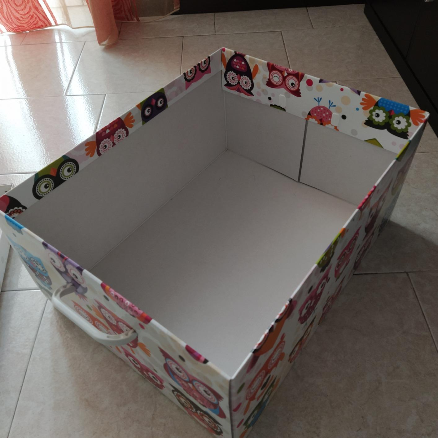 Lavatelli Scatola Armadio Gufetti Grande con Coperchio 50x39x24 cm