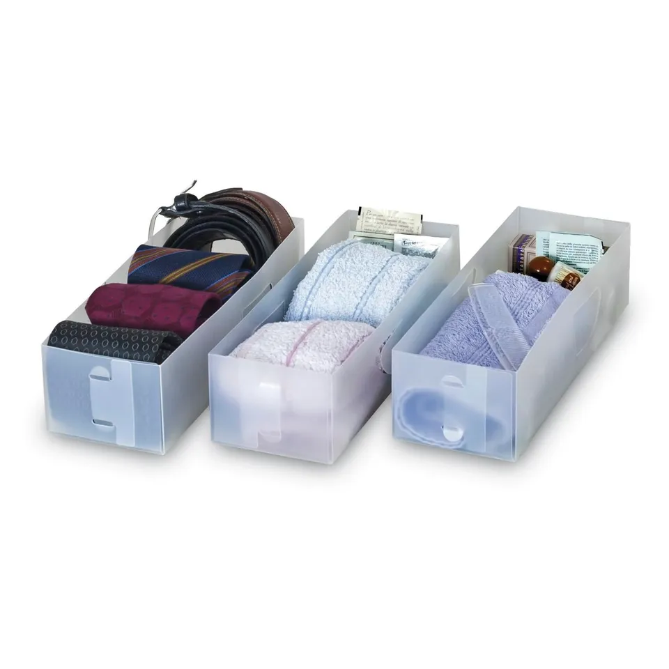 Domo Pak Living divisori per cassetti small set 3 trasparenti