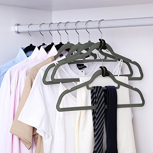 SONGMICS CRF40MA grucce velluto 40 pezzi nero grigio antiscivolo