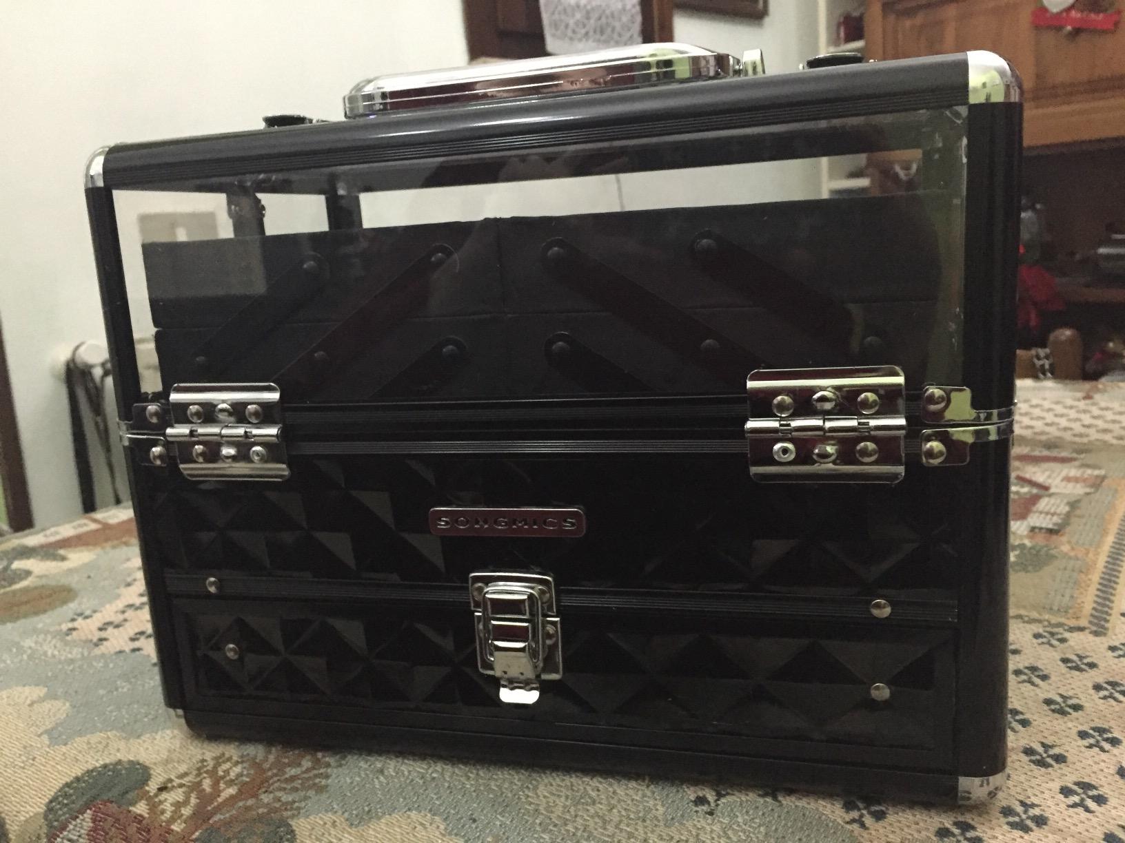 Songmics JBC318B Beauty Case Valigetta Trucco Nero Alluminio