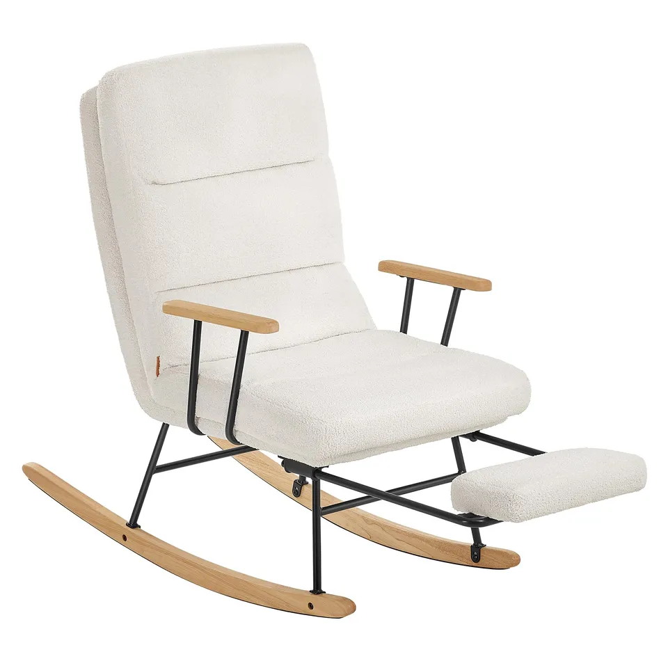 Songmics Home LYY016W01 Poltrona Dondolo Crema Reclinabile
