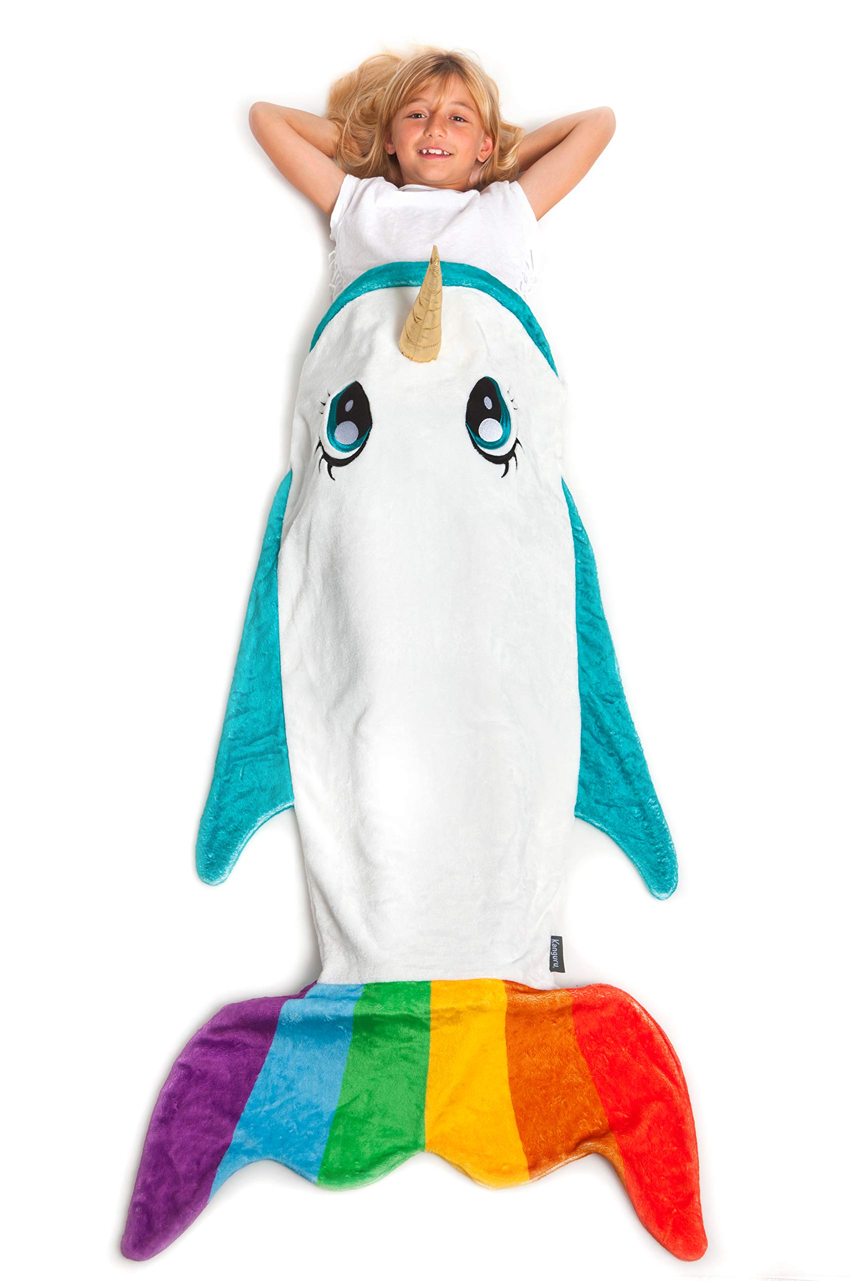 Lavatelli Kanguru Narvalo coperta bambini 142 cm arcobaleno