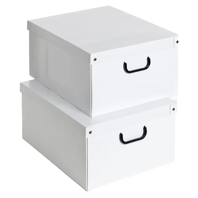 Lavatelli Big Scatola Armadio Cartone 2 Pezzi 40x50x25 Bianco